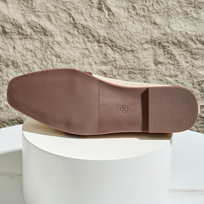 1 Paio di Scarpe da Uomo Vintage con Stile Flax, Stampino a Serpente, Punta Quadrata, Scarpe Slip-On Leggere per Tutte le Stagioni con Suola in TPU e Plantare in Poliuretano