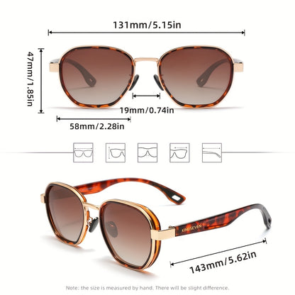 KINGSEVEN Design Occhiali da Uomo con Montatura Rotonda, Adatti anche per la Moda Femminile, Montatura Decorativa in Lega, Ideali per Tempo Libero, Fotografia, Accessori per Feste e Regalo Esclusivo di Moda