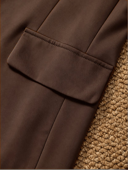 New Women's Beige Three-Piece Suit, Mature and, Stylish Business Attire