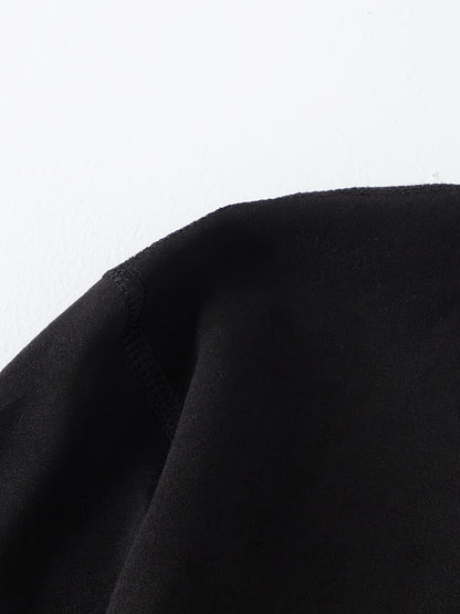 Maglietta a maniche lunghe con scollo a girocollo da uomo, confezione da 4 - Tessuto in maglia di poliestere casual, tinta unita, vestibilità aderente, media elasticità, top foderati in pile caldo per autunno e inverno, spessa