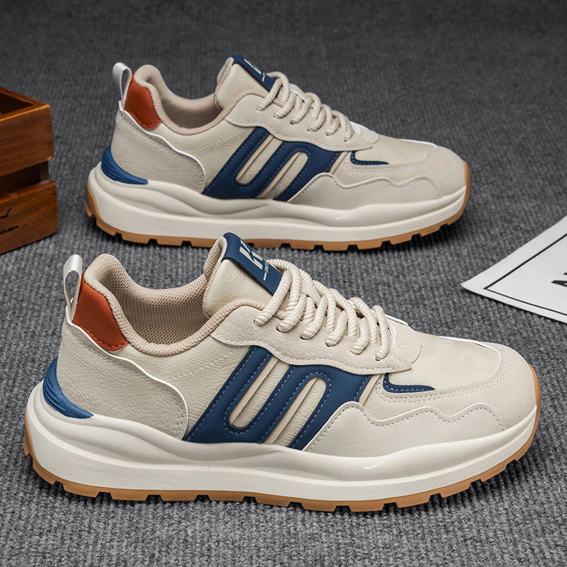 Scarpe Forrest Gump in Microfibra Autentica per Autunno e Inverno, Sneakers alla Moda con Aumento Altezza