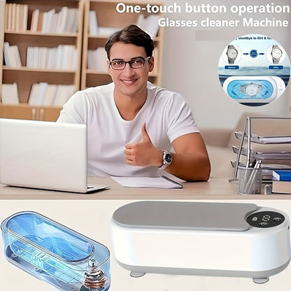 Pulizia completa e multifunzionale - macchina per pulizia con vibrazione ad alta frequenza, alimentazione USB ricaricabile portatile | Ideale per gioielli, occhiali, orologi, ecc. | Facile da usare in casa