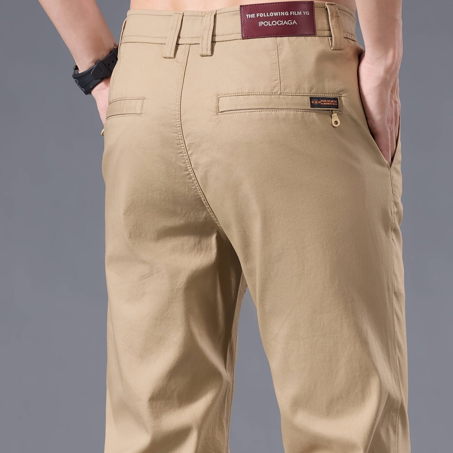 Pantaloni Casual Slim-Fit da Uomo - Traspiranti per Tutte le Stagioni Lavabili in Lavatrice con Vita Classica, Nero Unito per un Abbigliamento Casual Versatile, Aspetto di Alta Gamma | Vestibilità Comoda