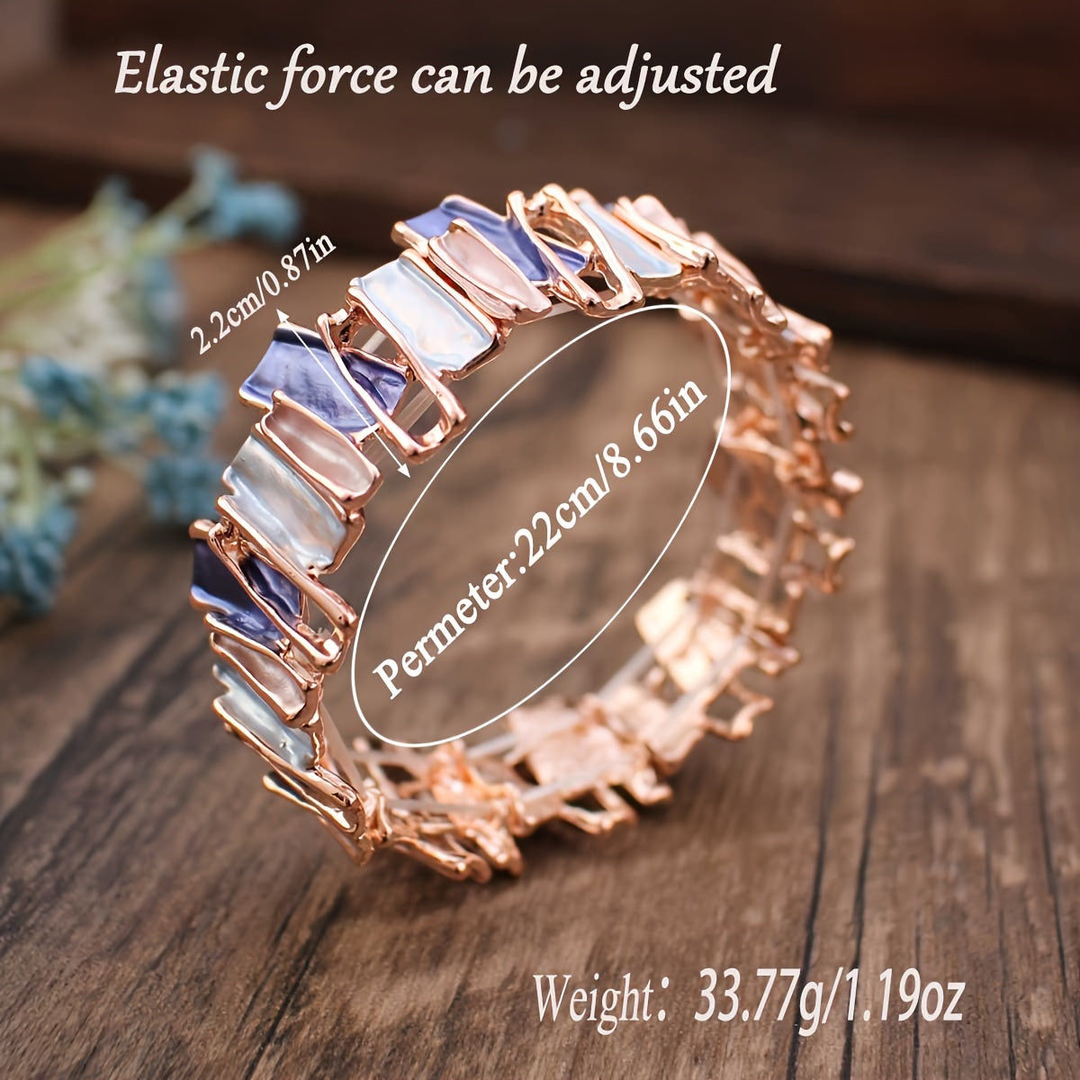 One Piece · Nuovo Bracciale Estivo in Lega Smaltata con Gocce di Colore Irregolari, Dipinto a Mano ad Olio Creatività Geometrica Splicing per Donne - Regalo Ideale Graduazione & Viaggio Amici Banchetto Festa Quotidiano Versatile. Accessorio da Voyage e Pa