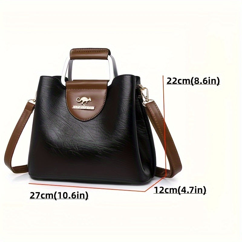 Linea Milano - Borsa A Tracolla Retrò Da Donna, Borsa A Contrasto Di Colore