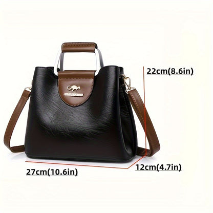 Linea Milano - Borsa A Tracolla Retrò Da Donna, Borsa A Contrasto Di Colore