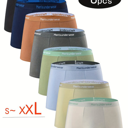 8 Pezzi Mutande Uomo in Cotone Misto, 95% cotono Boxer Casual, Pantaloncini Sportivi Traspiranti Comodi ed Elastici, Boxer da Uomo,Intimo Uomo di Alta Qualità,Mutande per Uomini,Intimo per Uomini,Slip Boxer da Uomo,Slip Boxer da Uomo, Intimo da Tempo Libe