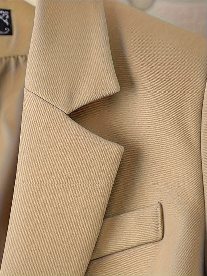 Women's Slim Fit Business Suit, Autumn and Winter Casual Style, Simple Professional Two-Piece Set for Spring and Fall