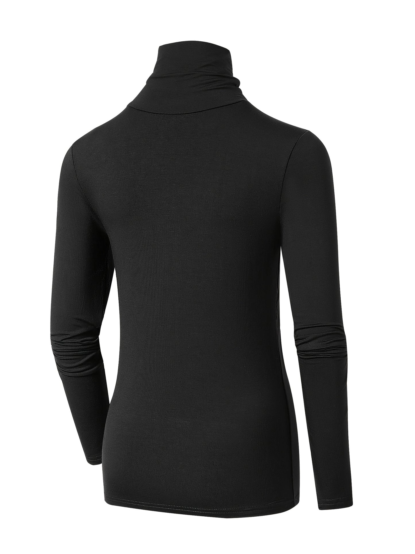3 Pacchetti Di Magliette A Collo Alto, Top Casual A Maniche Lunghe Per La Primavera E L'autunno, Abbigliamento Da Donna