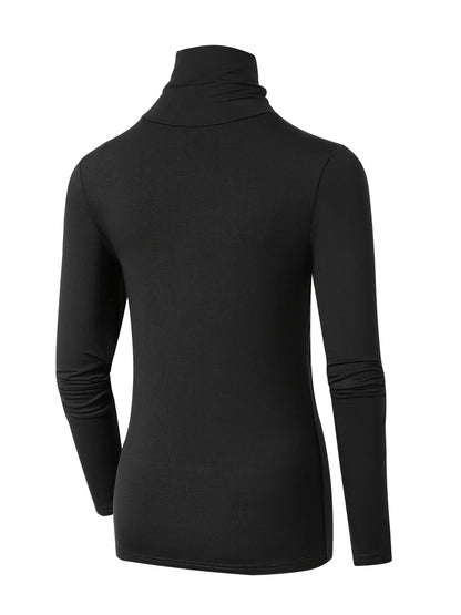 3 Pacchetti Di Magliette A Collo Alto, Top Casual A Maniche Lunghe Per La Primavera E L'autunno, Abbigliamento Da Donna