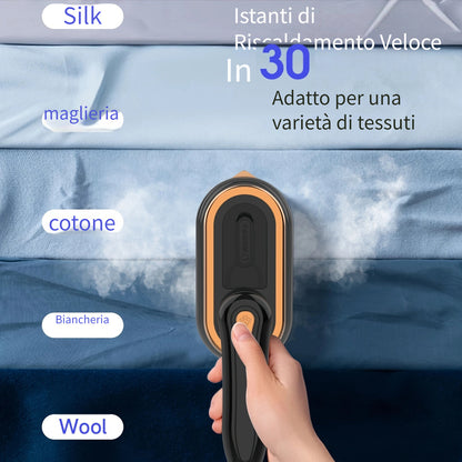 PANCERKA 1pc Piastra Vapore a Mano per Abiti, 1200W 2-in-1 Piegatura e Vapore, Piastra Grande, Rimuovi Rughe per Tessuti per Casa e Viaggio (Spina EU), Piastra Vapore per Abiti da Viaggio, Design Piastra Sottile, Costruzione Piastra Durevole, Piastra Vapo