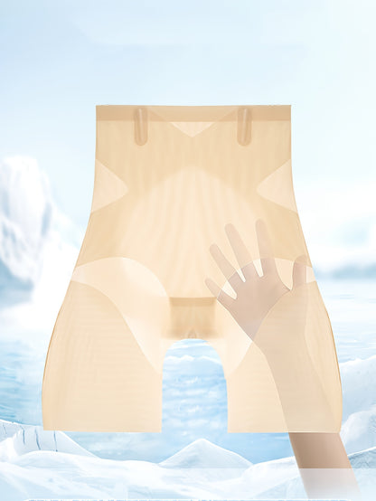 Un paio di leggings ultra sottili a vita alta con rilievo trasparente sul retro.
