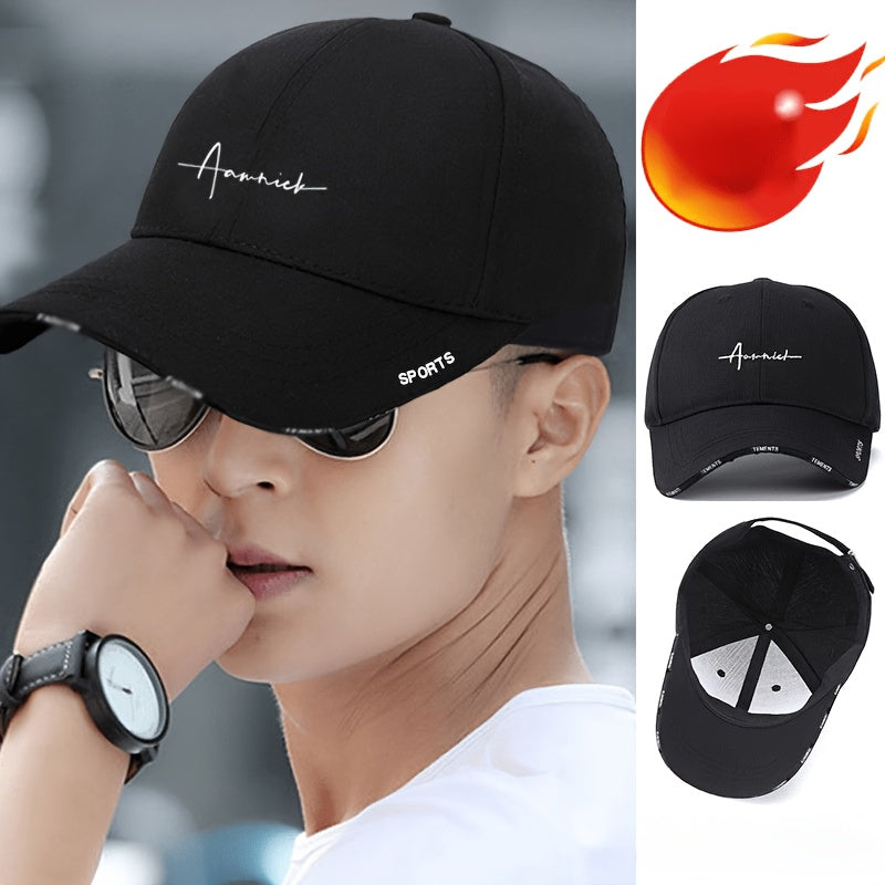 Linea - Cappellino da baseball con visiera curva classico, versatile e alla moda, con ricamo