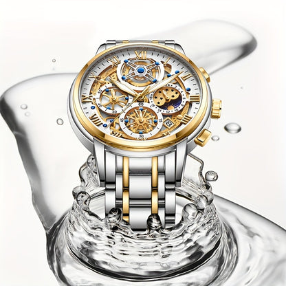 Orologio LIGE Fashion al quarzo, Display luminoso, Calendario 24 ore Orologio business casual, Impermeabile, Orologio business casual per donne e uomini, Scelta ideale per regalo