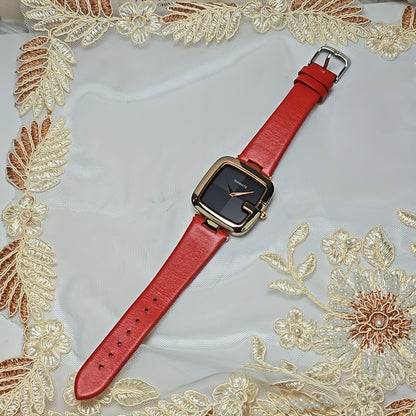 Orologio Quadrato a Quarzo per Donna, Stile Semplice e Individuale, Orologio di Lusso con Blocco di Colore