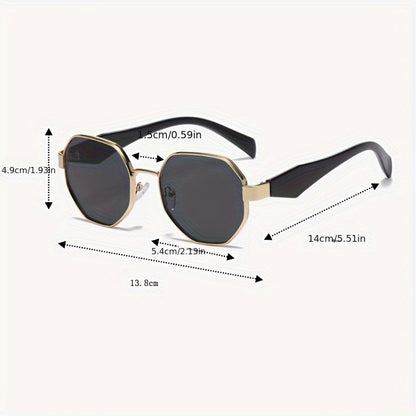 Women'S Stylish Golden-Tone Metal Frame Round Fashion Glasses - Sleek Minimalist Design with Decorative Lenses, Lightweight Plastic Hinges for Casual & Formal Wear, Everyday Eyewear, Sophisticated Eyewear, Durable Eyeglasses