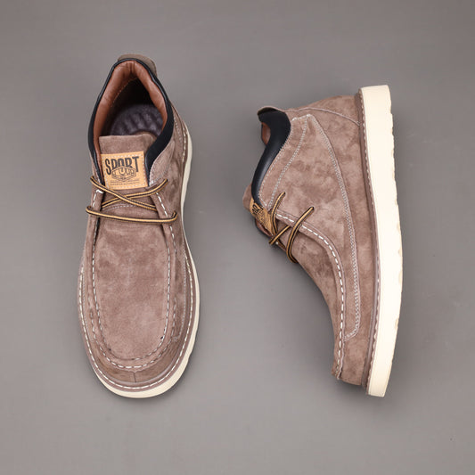 1Paio di Stivali Oxford Derby alla Moda da Uomo - Stivali Casual con Lacci e Seconda Pelle di Vero Pelle Sintetica, Fodera in Seta, Suola in Gomma per Tutte le Stagioni - Versatile per l'Abbigliamento Quotidiano, Feste e Stile Stradale