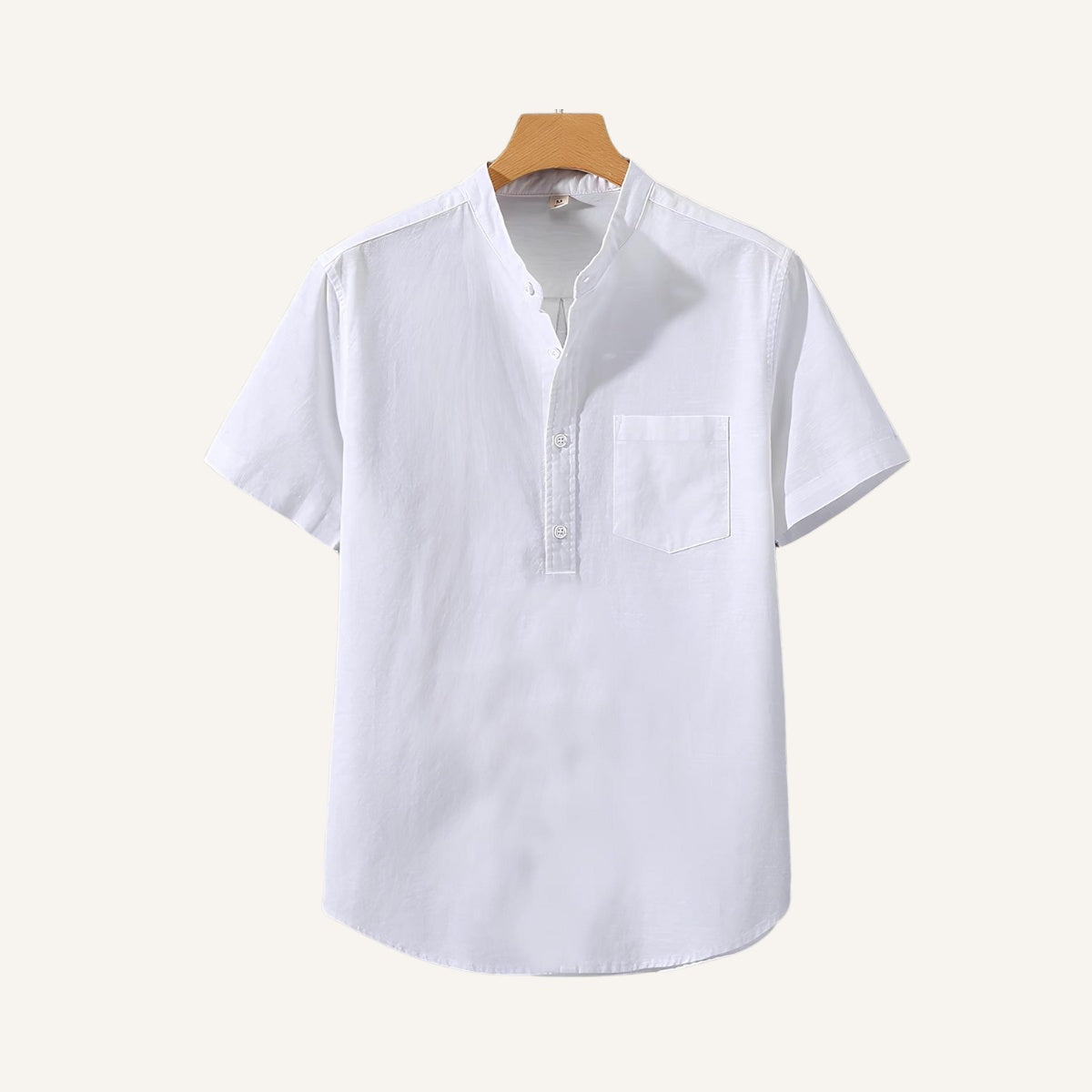 Men’s Light  Short Sleeve Henley Shirt