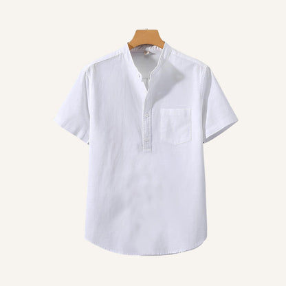 Men’s Light  Short Sleeve Henley Shirt