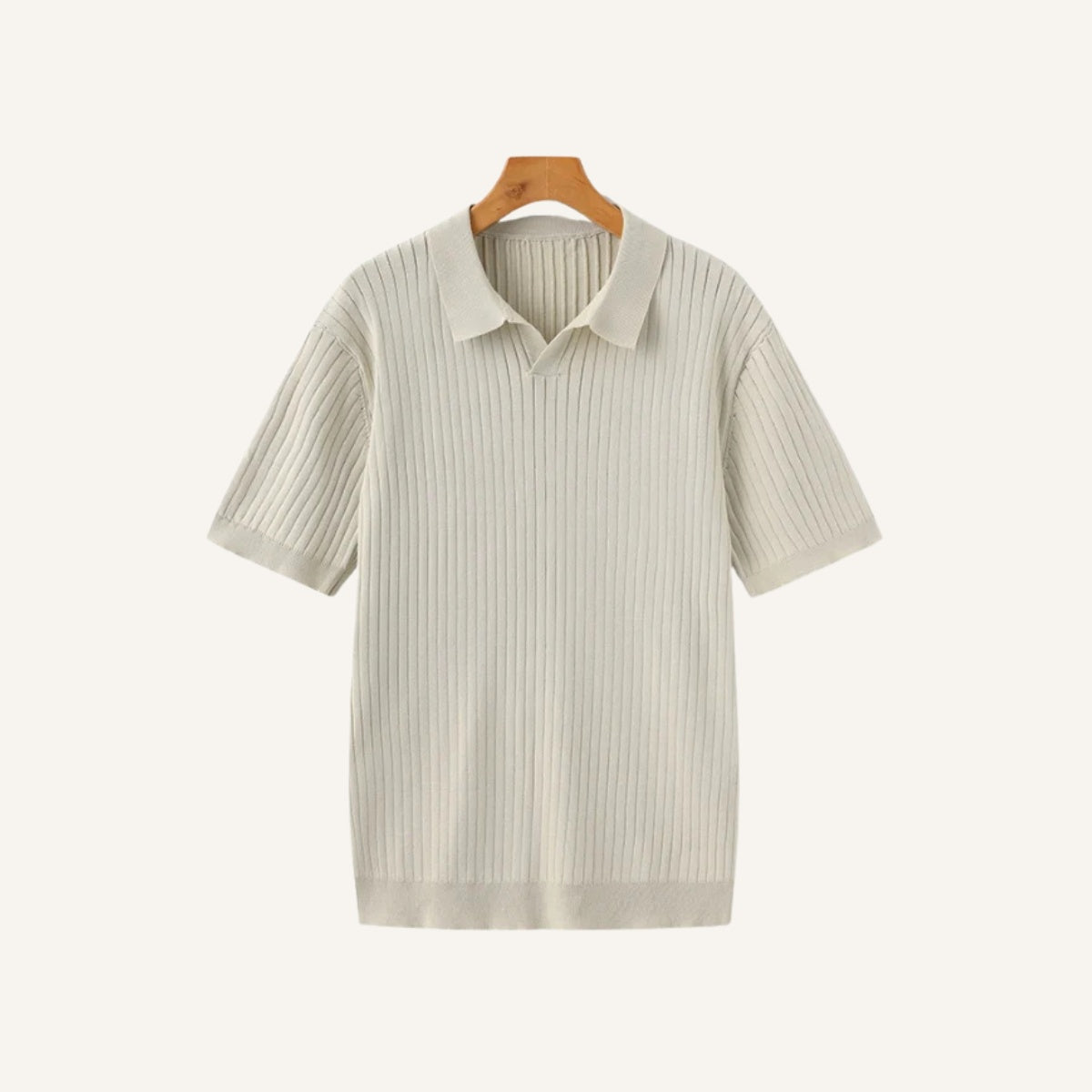 Men’s Ribbed Knit Polo