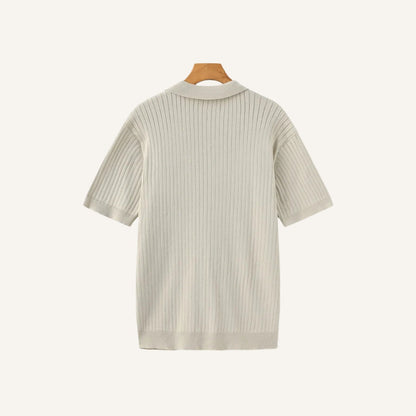 Men’s Ribbed Knit Polo
