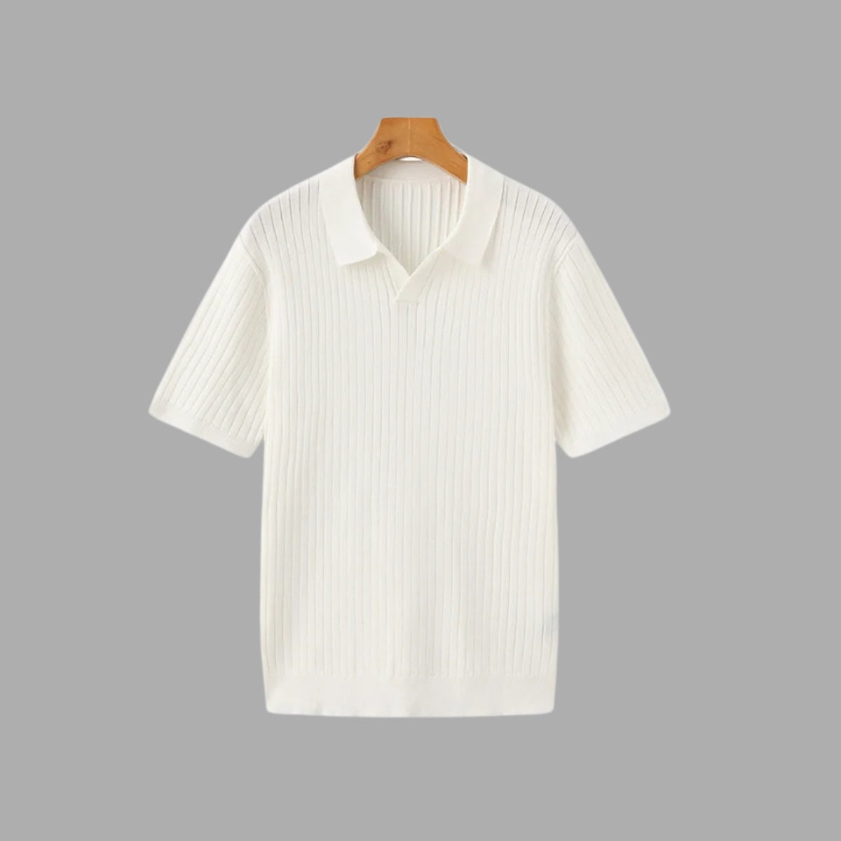 Men’s Ribbed Knit Polo