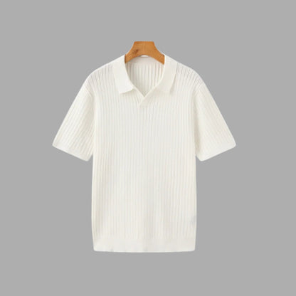 Men’s Ribbed Knit Polo