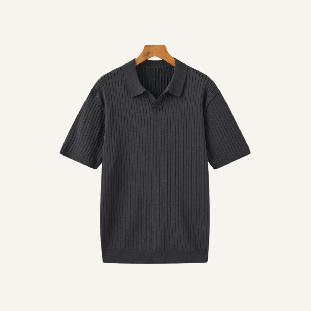 Men’s Ribbed Knit Polo