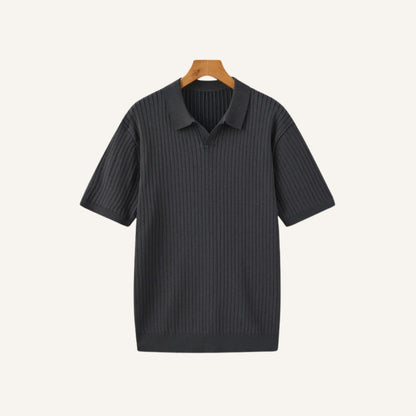Men’s Ribbed Knit Polo