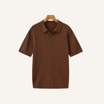 Men’s Ribbed Knit Polo