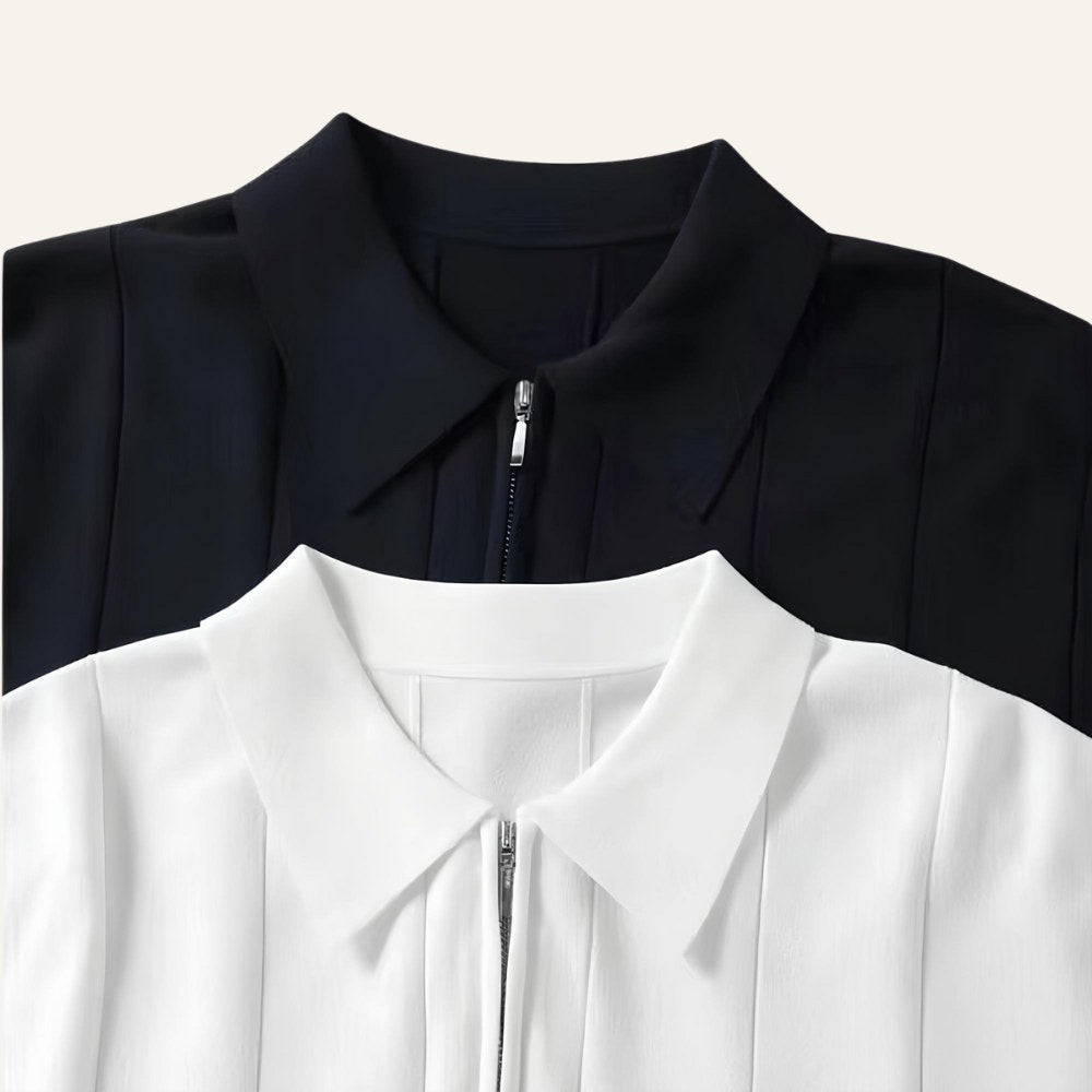 Men’s Navy Knit Polo Shirt