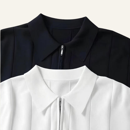 Men’s Navy Knit Polo Shirt