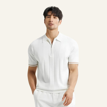 Men’s Navy Knit Polo Shirt