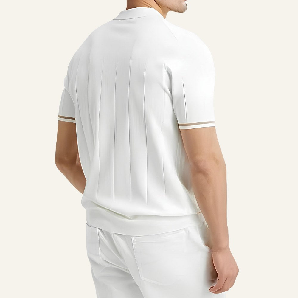 Men’s Navy Knit Polo Shirt