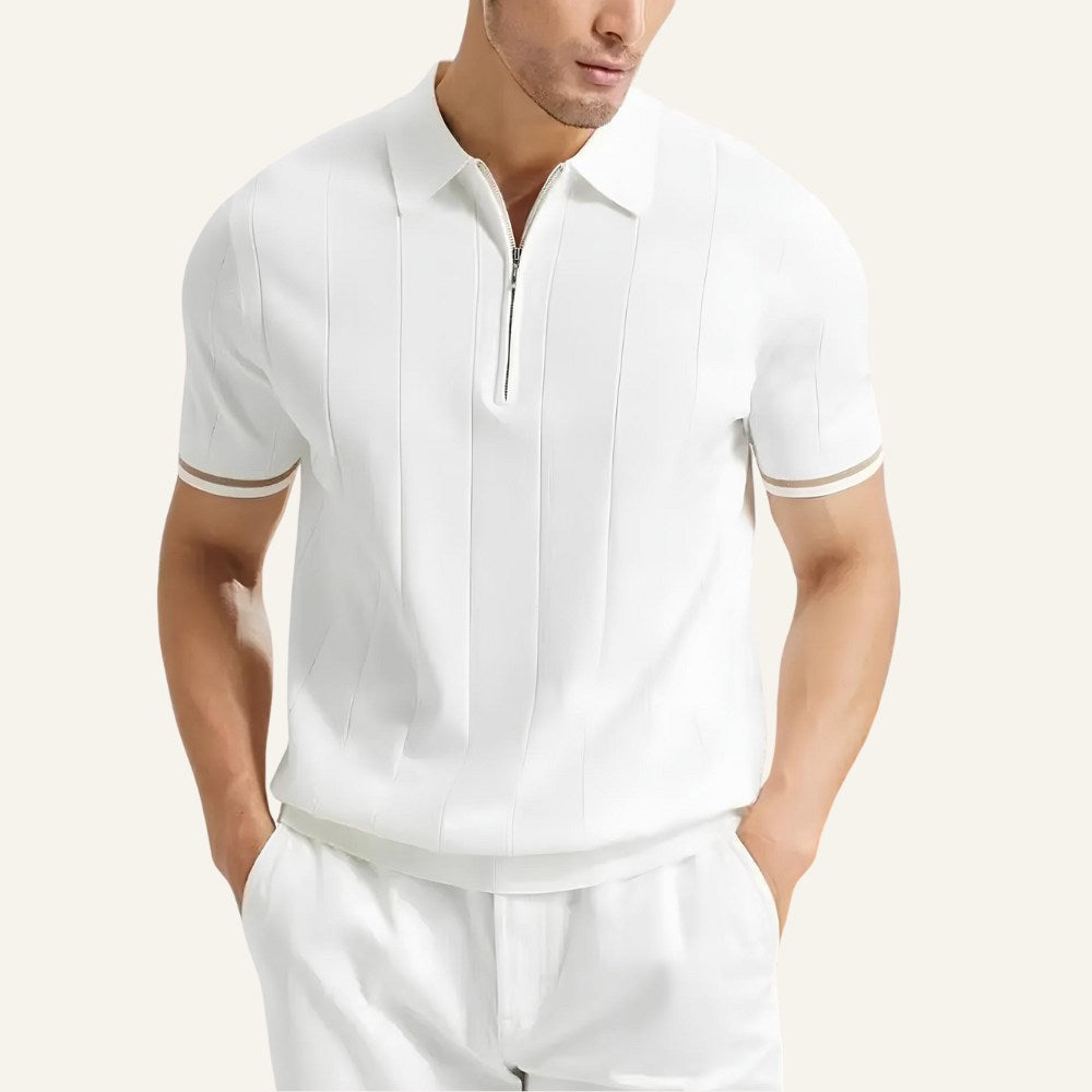 Men’s Navy Knit Polo Shirt