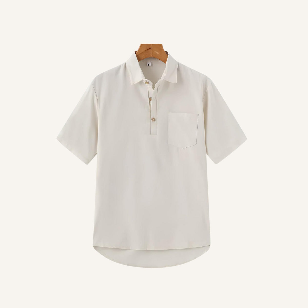 Men’s Cream Short Sleeve Shirt