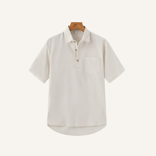 Men’s Cream Short Sleeve Shirt