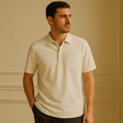 Men’s Cream Short Sleeve Shirt