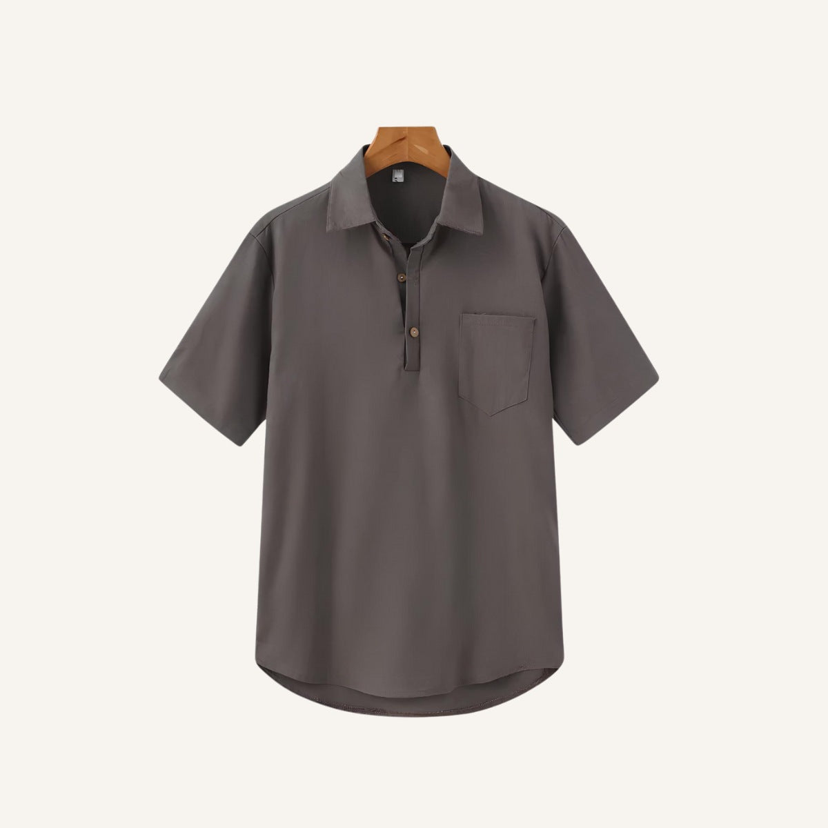 Men’s Cream Short Sleeve Shirt