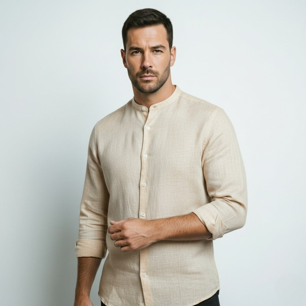 Men’s Sand Linen Shirt