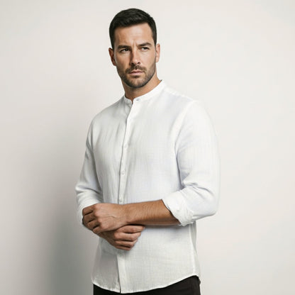 Men’s Sand Linen Shirt