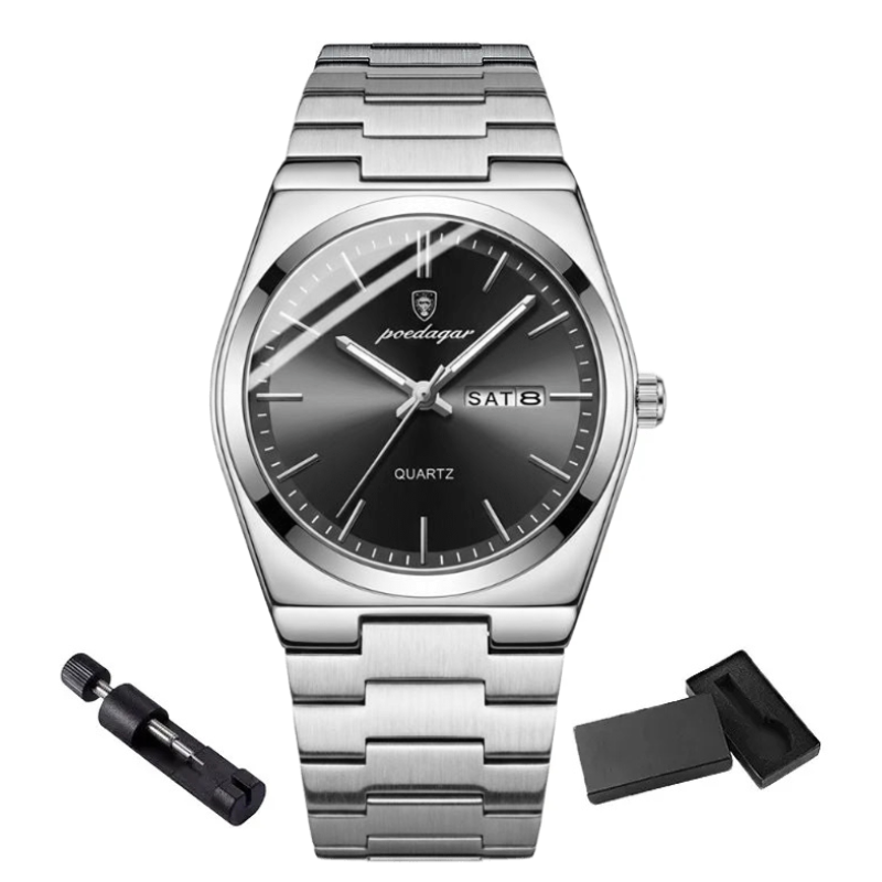 Poedagar Prestige Watch with Bracelet Adjustment Tool