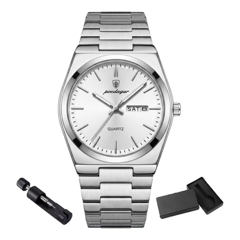 Poedagar Prestige Watch with Bracelet Adjustment Tool