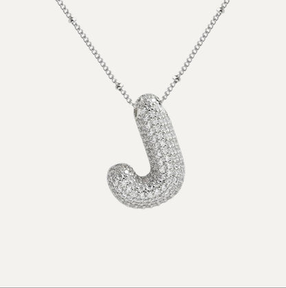 Savannah | Collana con Lettera a Bolla in Diamante