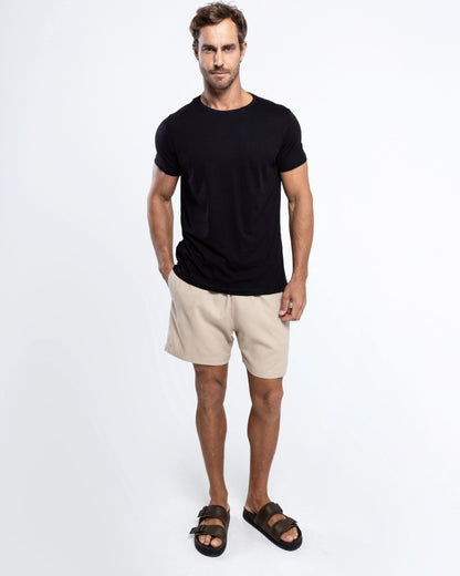 Men’s Navy Linen Shorts
