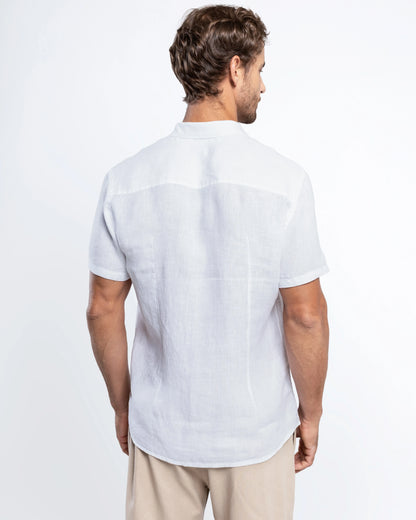 Men’s Navy Linen Shirt