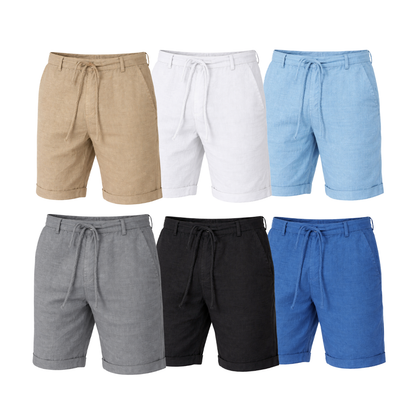 Men’s White Drawstring Shorts