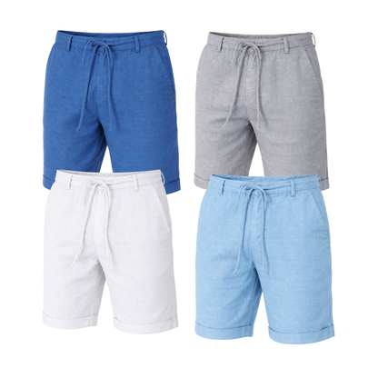 Men’s White Drawstring Shorts