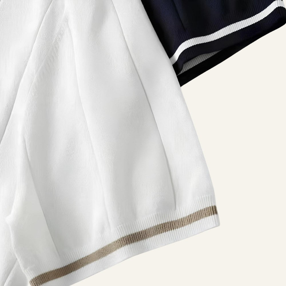 Men’s Navy Knit Polo Shirt