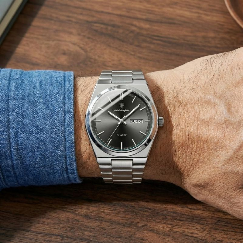 Poedagar Prestige Watch with Bracelet Adjustment Tool